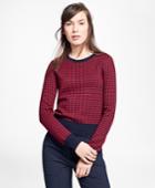 Brooks Brothers Women's Merino Wool Houndstooth Sweater