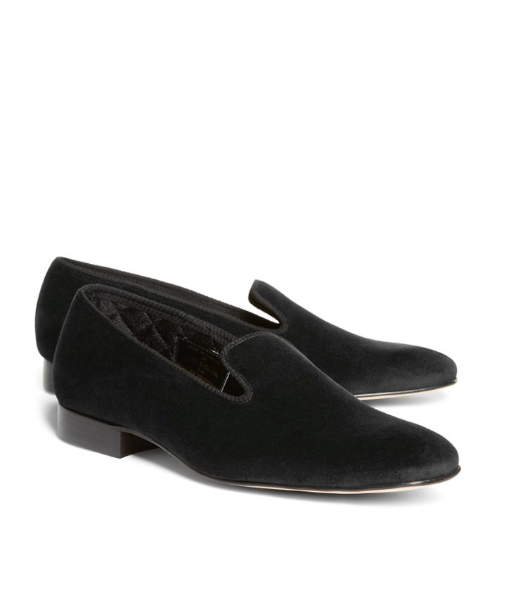 Brooks Brothers Men's Velvet Slippers