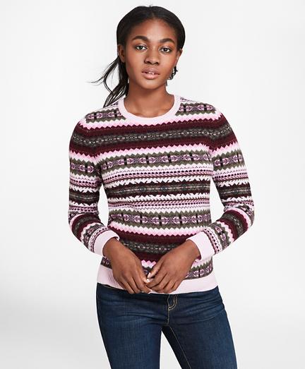 Brooks Brothers Stretch-merino Wool Fair Isle Sweater