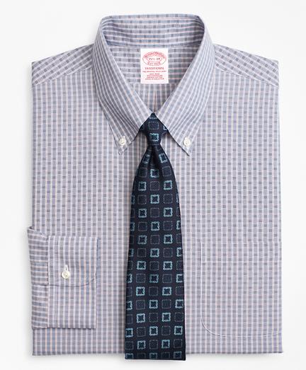 Brooks Brothers Traditional Relaxed-fit Dress Shirt, Non-iron Two-tone Check