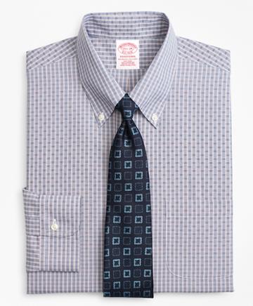 Brooks Brothers Traditional Relaxed-fit Dress Shirt, Non-iron Two-tone Check