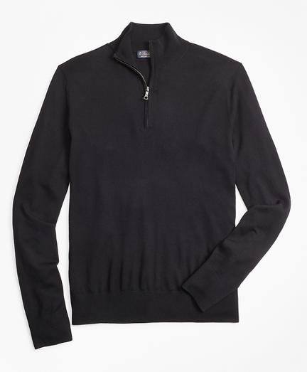 Brooks Brothers Brookstech Merino Wool Half-zip Sweater