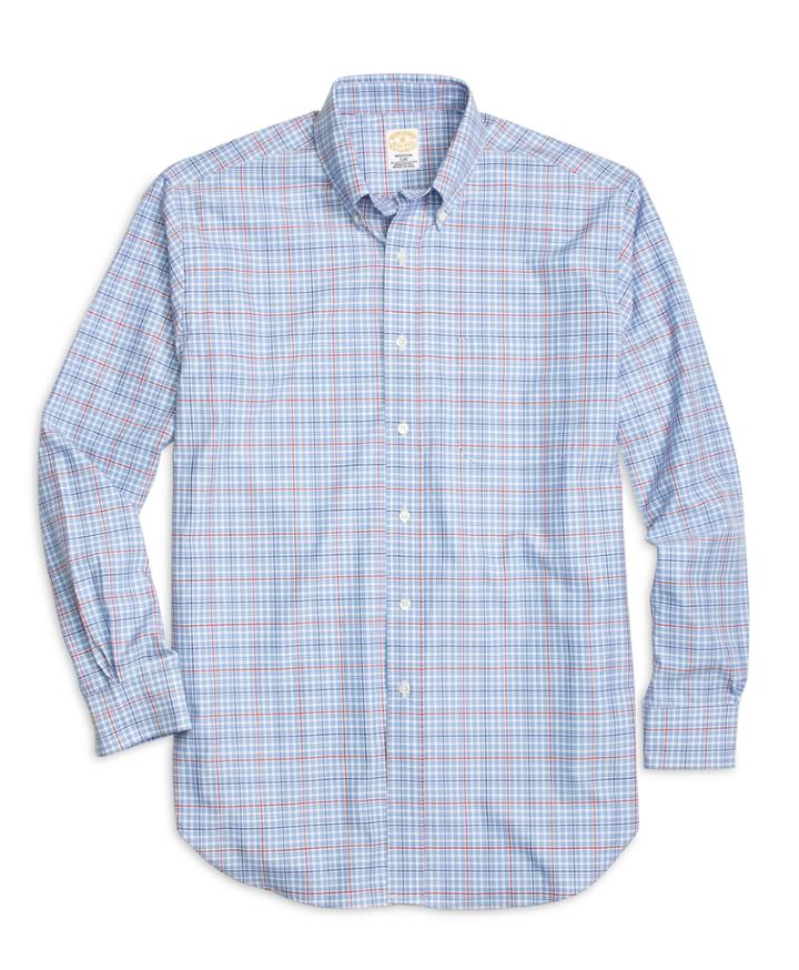 Brooks Brothers Men's Golden Fleece Regent Fit Check With Windowpane Sport Shirt