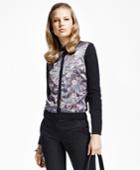 Brooks Brothers Women's Mixed-media Silk-front Cardigan