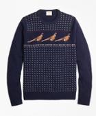 Brooks Brothers Pheasant-motif Lambswool Sweater