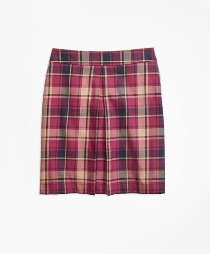 Brooks Brothers Cotton And Wool Blend Plaid Skirt