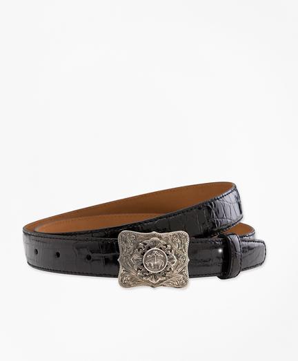 Brooks Brothers Alligator Belt With Sterling Buckle