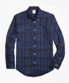 Brooks Brothers Madison Fit Plaid Irish Linen Sport Shirt