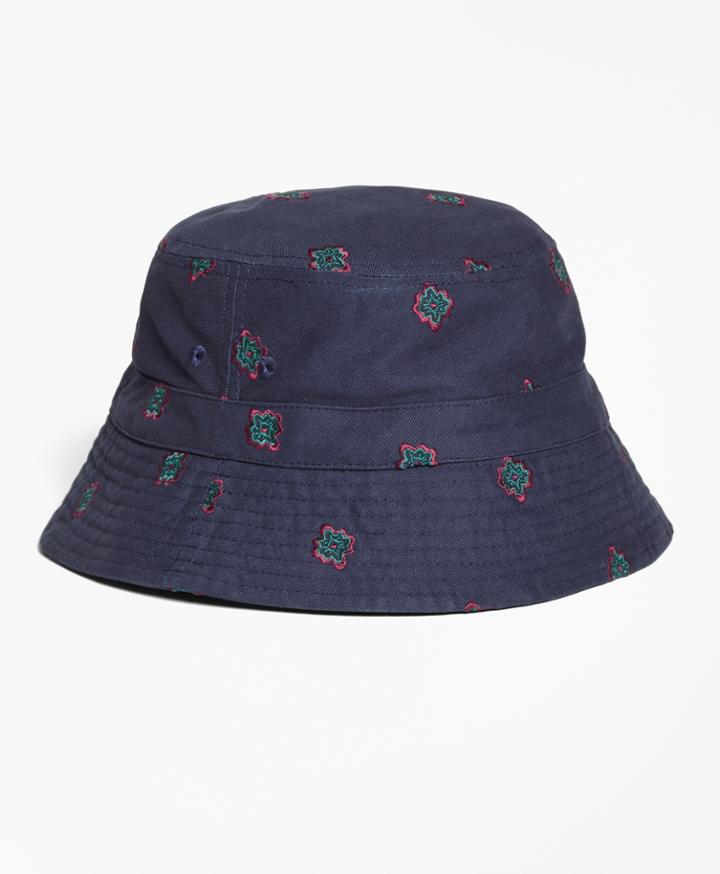 Brooks Brothers Men's Medallion-embroidered Bucket Hat