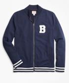 Brooks Brothers French Terry Letterman Lightweight Baseball Jacket