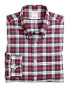 Brooks Brothers Men's Non-iron Regular Fit Red Plaid Sport Shirt