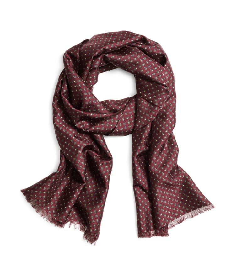 Brooks Brothers Men's Paisley Silk Scarf