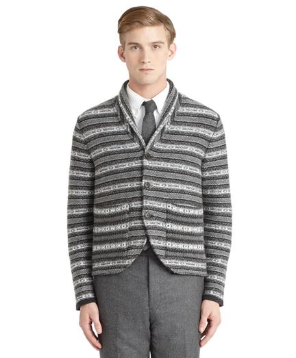 Brooks Brothers Cashmere Fair Isle Sweater Jacket