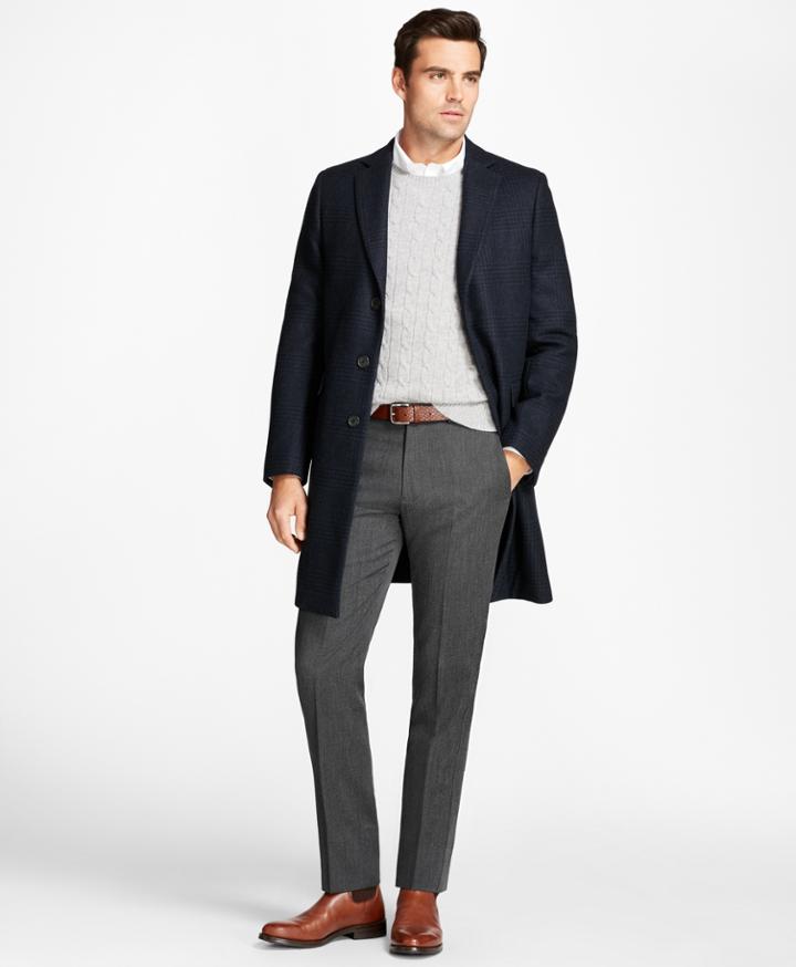 Brooks Brothers Men's Plaid Mason Topcoat