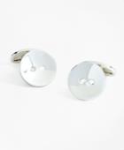 Brooks Brothers Men's Sterling Silver Button Cuff Links