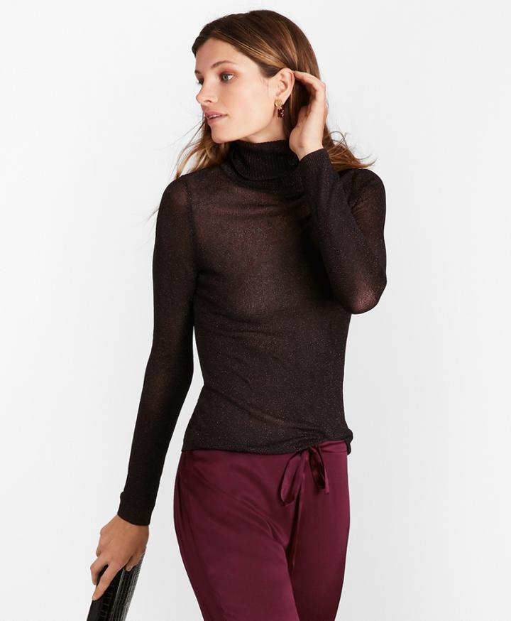 Brooks Brothers Women's Sparkle-knit Turtleneck