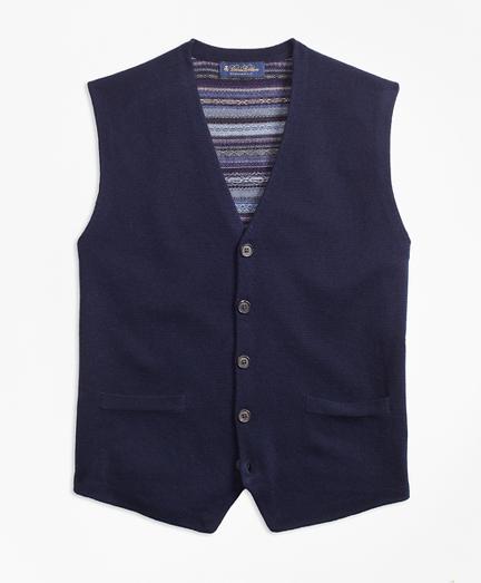 Brooks Brothers Merino Wool Fair Isle Waistcoat
