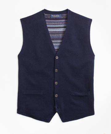 Brooks Brothers Merino Wool Fair Isle Waistcoat
