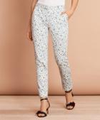 Brooks Brothers Floral-print Stretch Cotton Sateen Pants