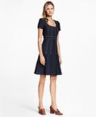 Brooks Brothers Women's Pleated Wool Crepe Dress