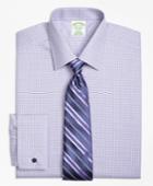 Brooks Brothers Extra Slim Fit Slim-fit Dress Shirt, Non-iron French Cuff Double Windowpane