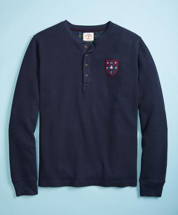 Brooks Brothers Head Of The Charles Regatta Waffle-knit Cotton Henley
