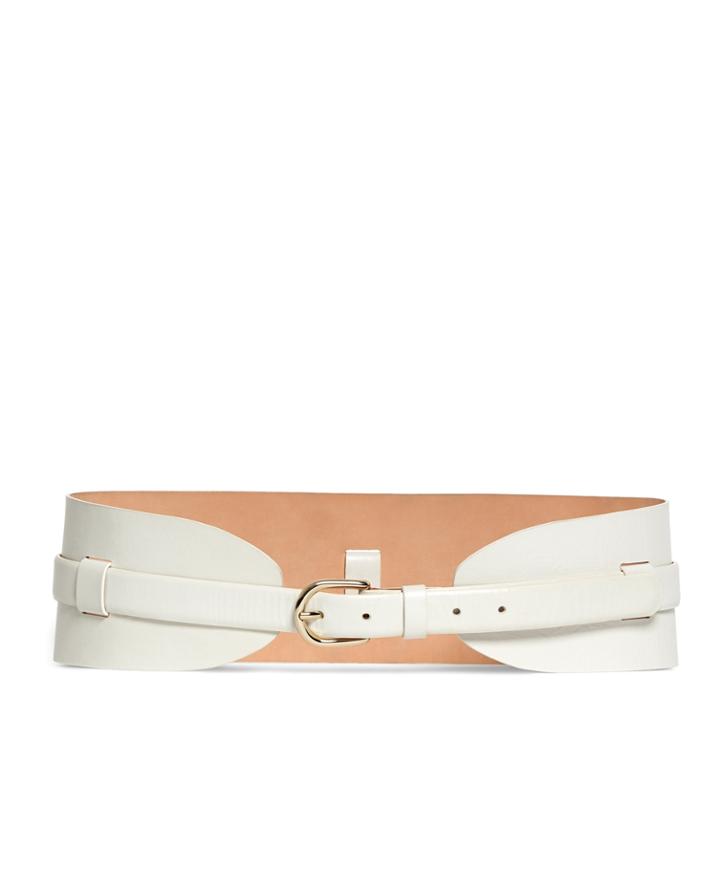 Brooks Brothers Women's Wide Calfskin Belt