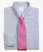 Brooks Brothers Men's Non-iron Regular Fit Wide Stripe Dress Shirt