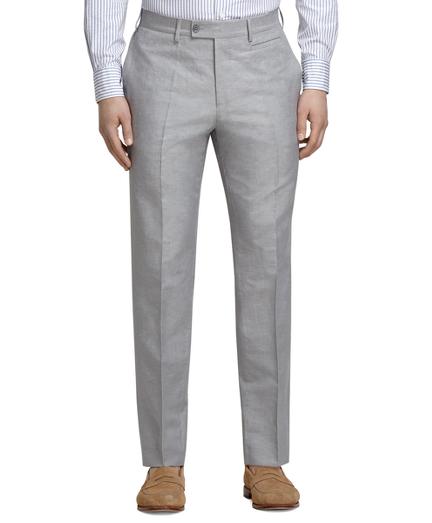 Brooks Brothers Grey Linen And Cotton Dress Trousers