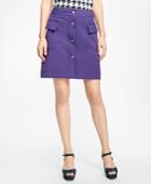 Brooks Brothers Women's Double-faced Button-front Skirt