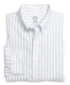 Brooks Brothers Non-iron Slim Fit Framed Stripe Sport Shirt