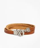 Brooks Brothers Leather Wrap-around Bracelet