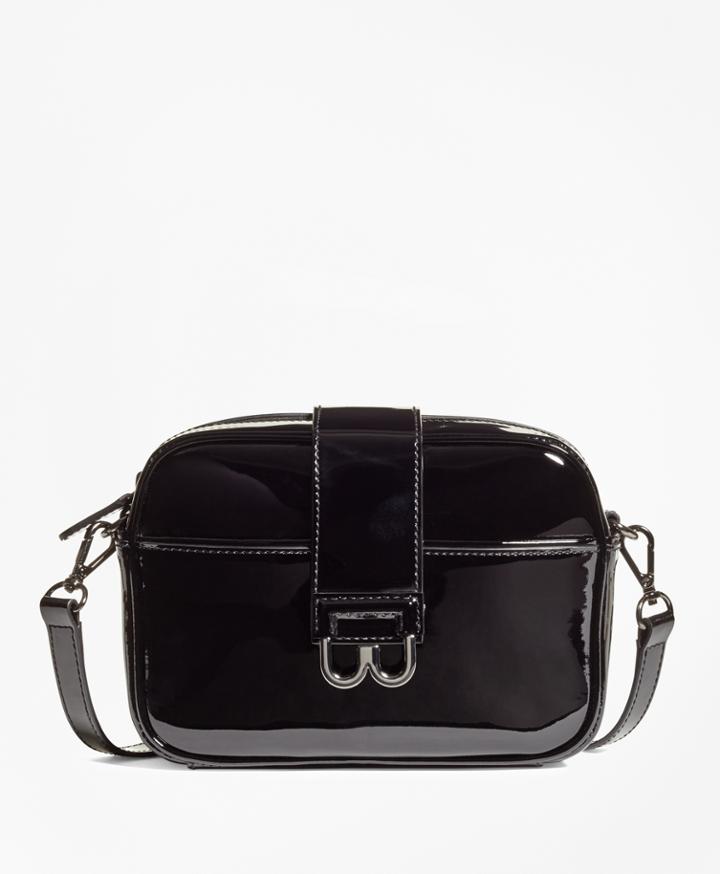 Brooks Brothers Women's Patent Leather Bridget Crossbody Satchel