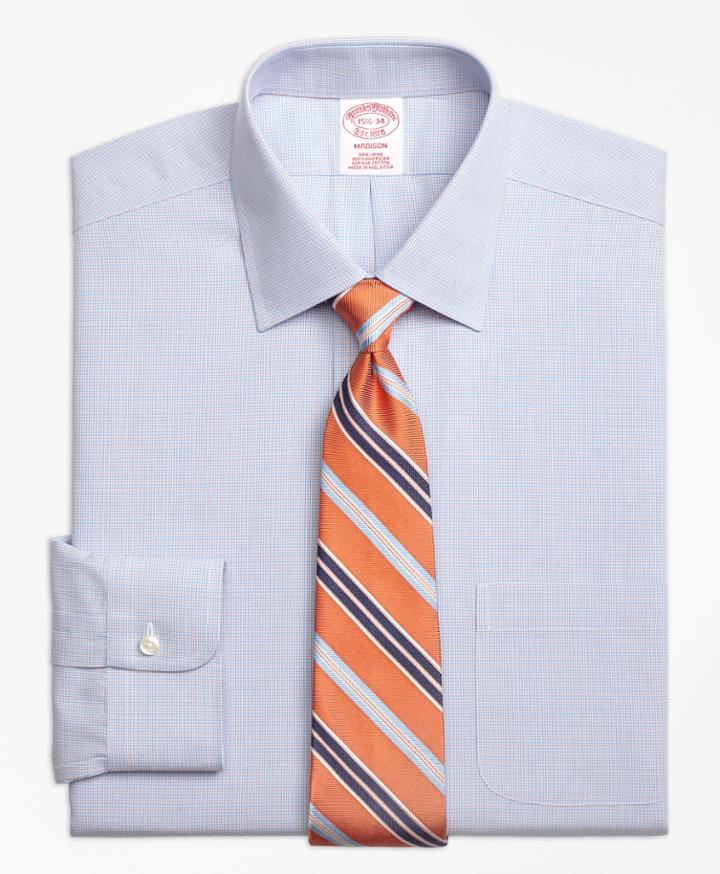 Brooks Brothers Regular Fit Classic-fit Dress Shirt, Non-iron Twin Check