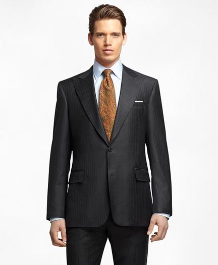 Brooks Brothers Regent Fit Saxxon Wool Bead Stripe 1818 Suit