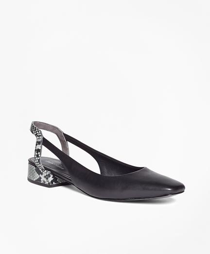 Brooks Brothers Leather Square-toe Slingbacks