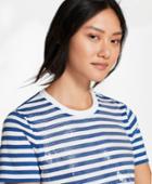 Brooks Brothers Women's Sequin-striped T-shirt
