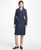 Brooks Brothers Women's Water-resistant Double-faced Twill Trench Coat