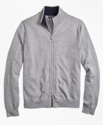 Brooks Brothers Merino Wool Full-zip Cardigan