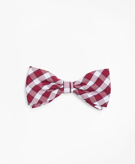 Brooks Brothers Check Pre-tied Bow Tie