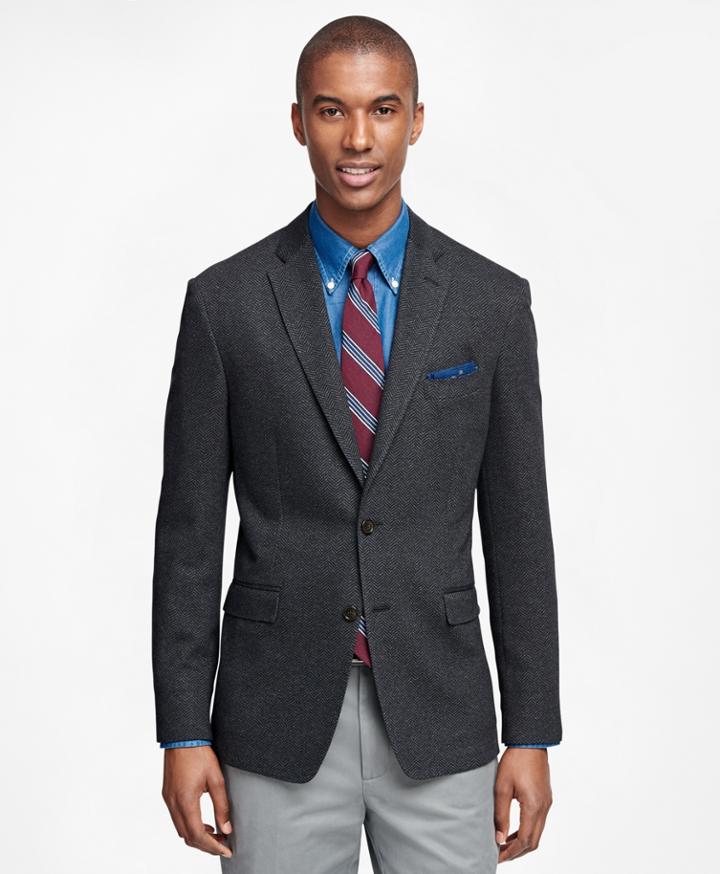 Brooks Brothers Men's Milano Fit Herringbone Sport Coat