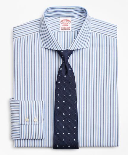 Brooks Brothers Stretch Madison Classic-fit Dress Shirt, Non-iron Royal Oxford Stripe