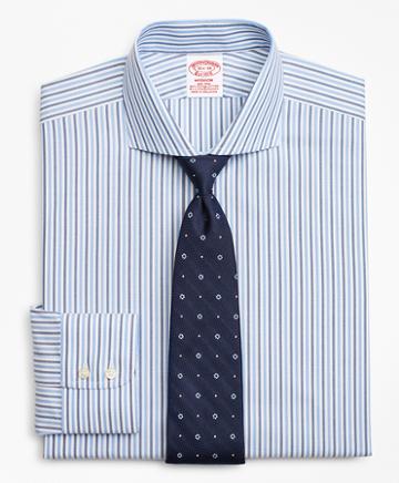 Brooks Brothers Stretch Madison Classic-fit Dress Shirt, Non-iron Royal Oxford Stripe