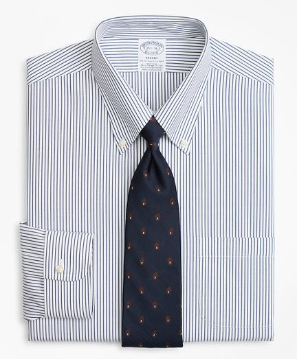 Brooks Brothers Stretch Regent Fitted Dress Shirt, Non-iron Pencil Stripe