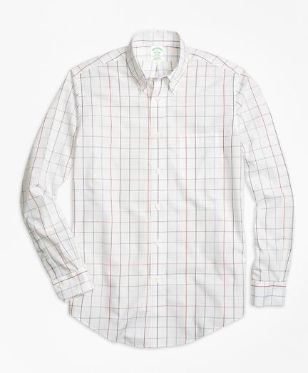 Brooks Brothers Non-iron Milano Fit Windowpane Sport Shirt