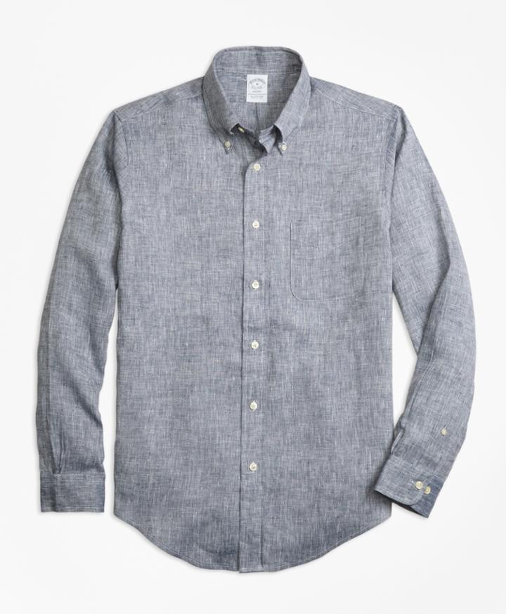 Brooks Brothers Men's Regent Fit Irish Linen Sport Shirt