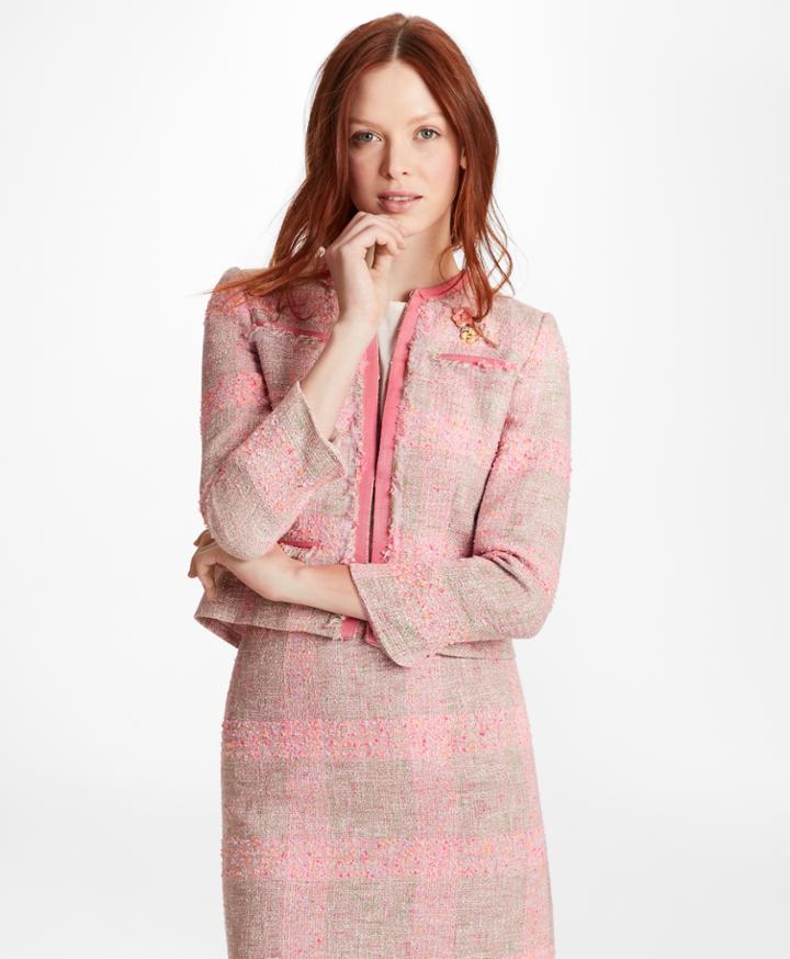 Brooks Brothers Women's Checked Boucle Jacket