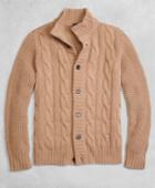 Brooks Brothers Men's Golden Fleece 3-d Knit Camel Hair Cardigan