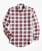 Brooks Brothers Non-iron Regent Fit Red Tartan Sport Shirt