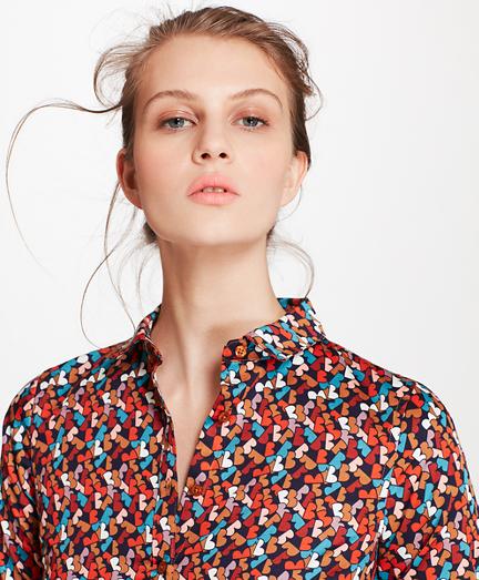 Brooks Brothers Tailored-fit B Print Cotton Sateen Shirt